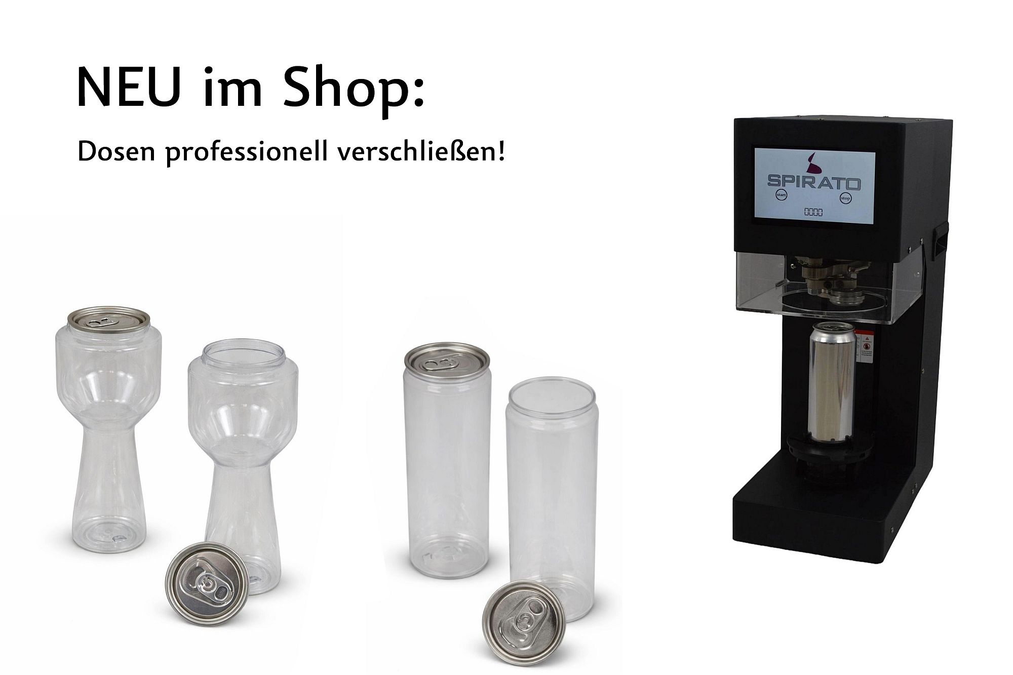 Neue Dosenabfüllung mit Verschließmaschine