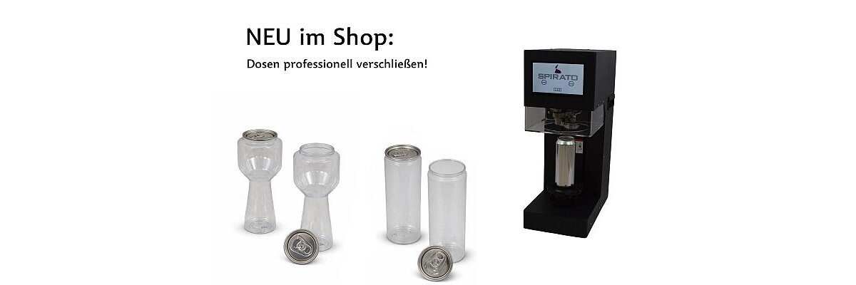 Dosen professionell verschließen – neue Maschine &amp; innovative PET-Dosen - Neu: Automatische Dosenverschließmaschine &amp; transparente PET-Dosen