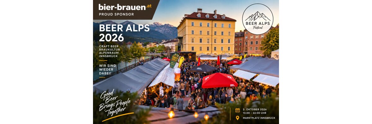 Beer Alps 2026 – wir sind wieder als Sponsor mit dabei! - Beer Alps 2026 – bier-brauen.at ist wieder Sponsor