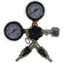 CO2 Armatur / Druckminderer mit 2 Abgängen