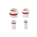 Schraubdose mit Komfortgriff, roter Deckel