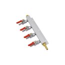 CO2 Verteiler - 4 Abgänge mit Anschlusstüllen