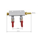 CO2 Verteiler - 2 Abgänge mit Anschlusstüllen