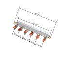 CO2 Verteiler - 6 Abgänge mit Gewinde