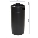 Edelstahlfass - 3,6 Liter schwarz matt