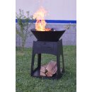 Flammenkoch Feuerschale mit Plancha Grillplatte
