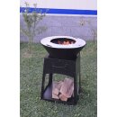 Flammenkoch Feuerschale mit Plancha Grillplatte