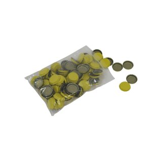 Kleinpackung Kronkorken Zitrone gelb - 100 Stk