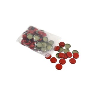 Kleinpackung Kronkorken kirschrot - 100 Stk