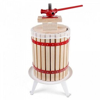 Obstpresse aus Holz 18 Liter – Manuelle Spindelpresse inkl. Presssack