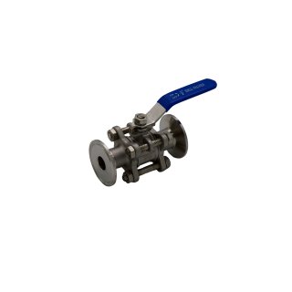Tri-Clamp Kugelhahn 1,5" – Edelstahl 304, Durchgang 15 mm